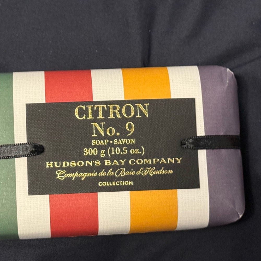 HBC Stripes CITRON No. 9 Luxury Soap NEW in Paper Wrapper